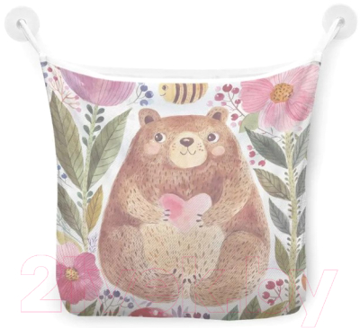 Органайзер для ванной JoyArty Добрый медведь в цветах / tgb_14555 - фото