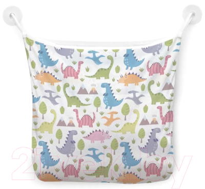 Органайзер для ванной JoyArty Цветные динозавры / tgb_47608 - фото