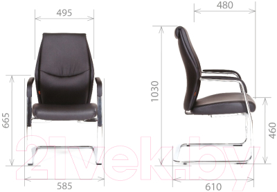 Стул офисный Chairman Vista V (экопремиум, черный)