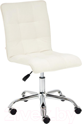 Кресло офисное Tetchair Zero флок (молочный) - фото