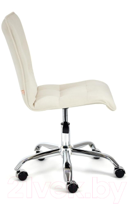 Кресло офисное Tetchair Zero флок (молочный)