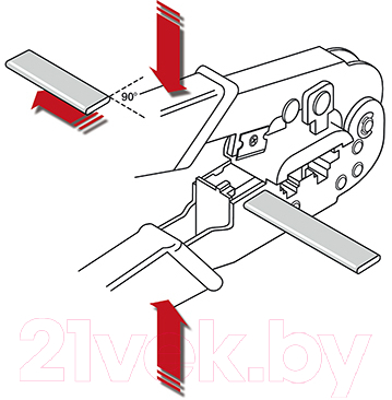 Инструмент обжимной Knipex Western 190мм / 975110