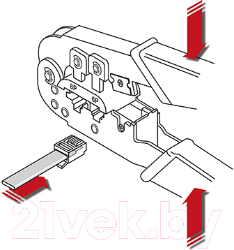 Инструмент обжимной Knipex Western 190мм / 975110