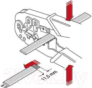 Инструмент обжимной Knipex Western 190мм / 975110