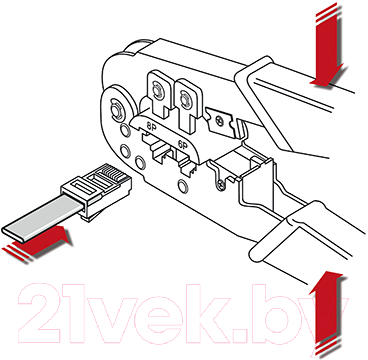 Инструмент обжимной Knipex Western 190мм / 975110