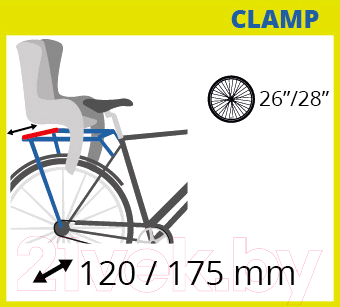 Детское велокресло Bellelli Mr Fox Clamp 01FXM00002