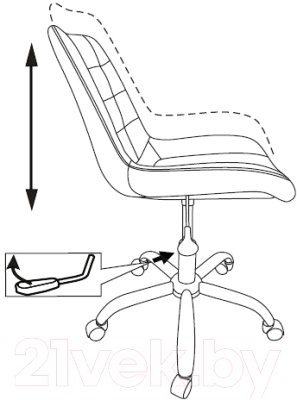 Кресло офисное Бюрократ CH-350SL/IVORY