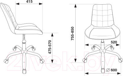 Кресло офисное Бюрократ CH-350SL/IVORY