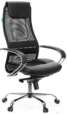 Кресло офисное Бюрократ CH-609SL (сетка черная TW-01/TW-11/искусственная кожа/ткань) - фото