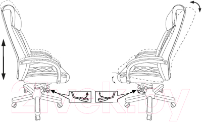 Кресло офисное Бюрократ Т-9924 Walnut