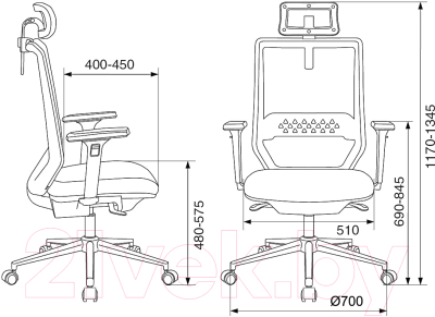 Кресло офисное Бюрократ MC-612N-H