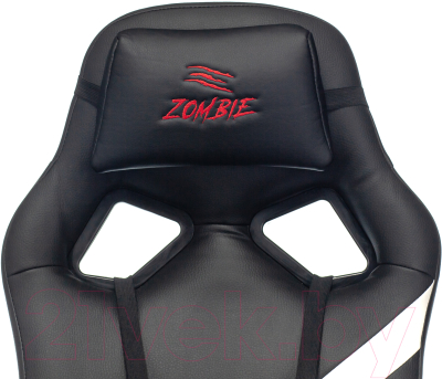 Кресло геймерское Бюрократ Zombie Driver (черный/белый)