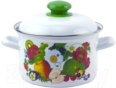 Кастрюля Лысьвенские эмали Фруктовый микс С-1612 АП2/4 - фото