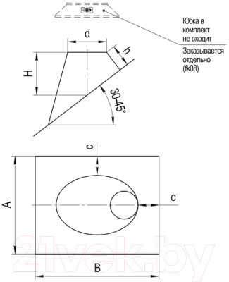 Юбка дымохода Ferrum 430/0.5 Ф200 / f2902
