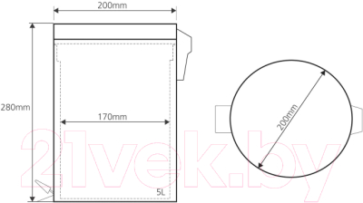 Мусорное ведро Bemeta 104315052a