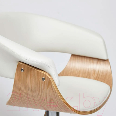 Стул барный Tetchair Vimta (белый/натуральный/хром)