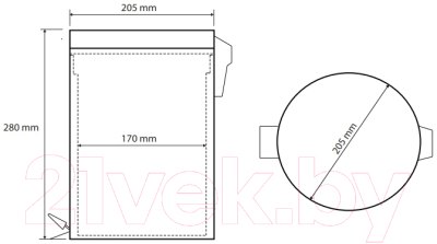 Мусорное ведро Bemeta Dark 104315010