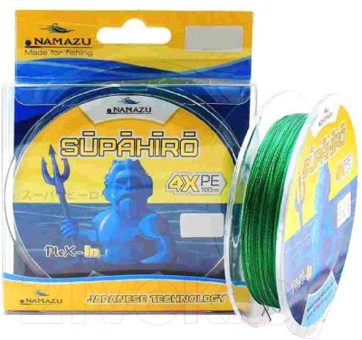 Леска плетеная Namazu Supahiro 4Х 0.14мм