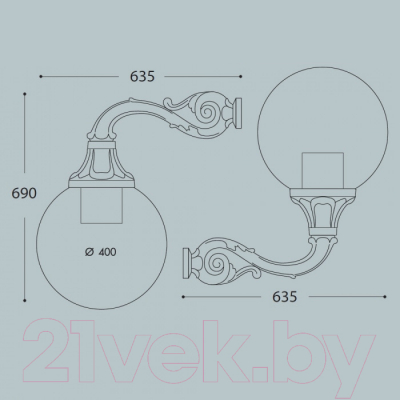 Бра уличное Fumagalli Globe 400 G40.171.000.AYE27