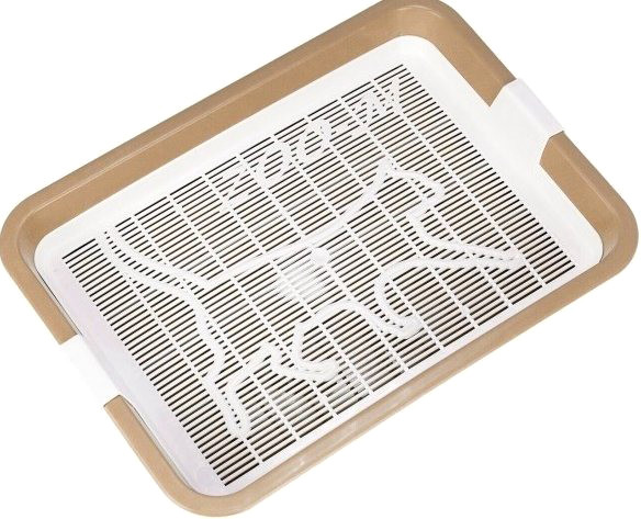 Туалет-лоток ZooM Кошка малый с сеткой / 2925беж - фото