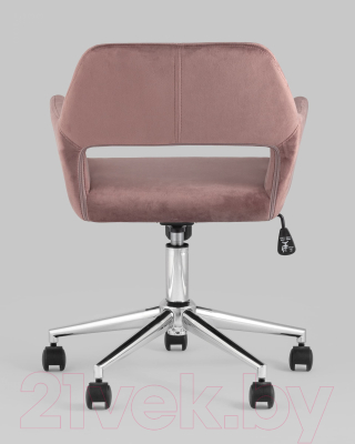 Кресло офисное Stool Group Ross / ROSS CHROME VELVET ROSE (велюр розовый)