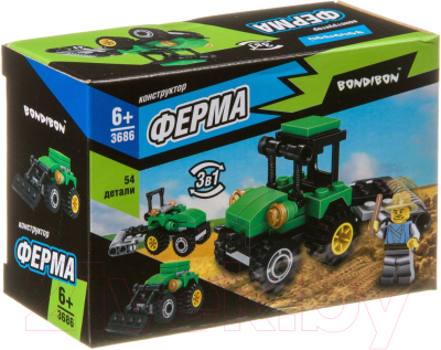 Конструктор Bondibon Ферма. Трактор / ВВ3686