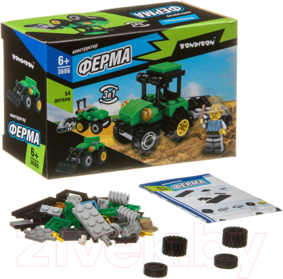 Конструктор Bondibon Ферма. Трактор / ВВ3686