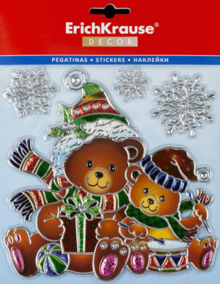 Набор наклеек на окно Erich Krause Decor Медвежата / 50885 - фото