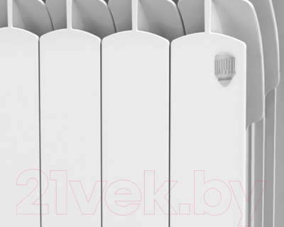 Радиатор биметаллический Royal Thermo Revolution Bimetall 500 (4 секции, с монтажным комплектом, кронштейном и кранами)
