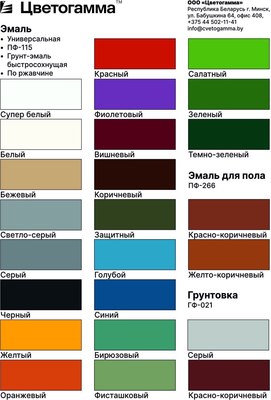 Грунт-эмаль Цветогамма По ржавчине 3 в 1