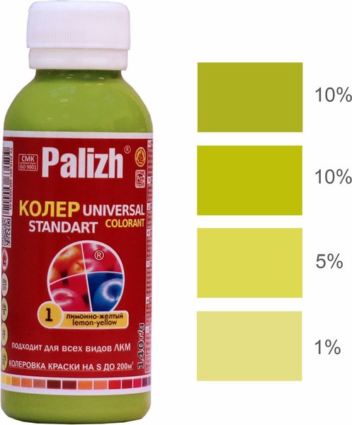Колеровочная паста Palizh Standart №34 универсальная