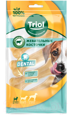 Лакомство для собак Triol Dental Косточки жевательные / 10151071