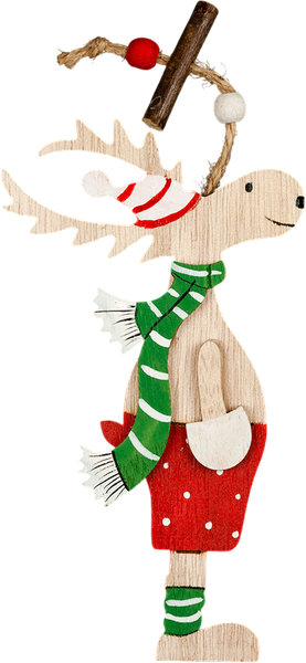 Елочная игрушка Erich Krause Decor Олень в шарфе / 47741 - фото