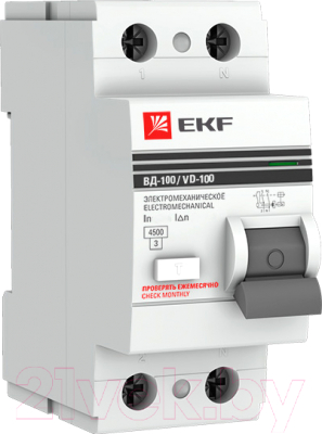 Устройство защитного отключения EKF 2P-16А-30мА - фото