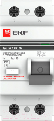 Устройство защитного отключения EKF 2P-16А-30мА