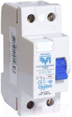 Устройство защитного отключения ETP 2P-32А-30мА - фото