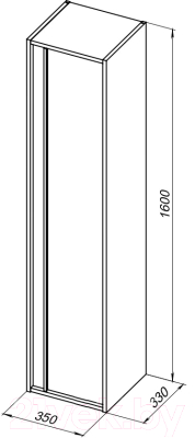 Шкаф-пенал для ванной Aquanet Lino 35 / 253909