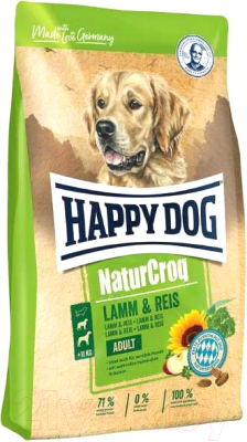 Сухой корм для собак Happy Dog NaturCroq Lamm&Reis / 60528 - фото