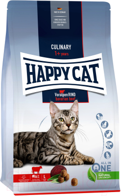 Сухой корм для кошек Happy Cat Culinary 1+ years Voralpen Rind / 70559 - фото