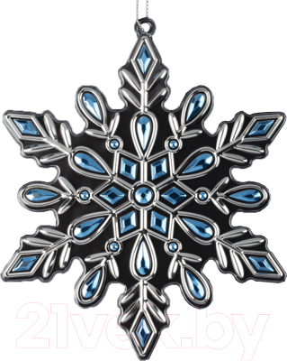 Елочная игрушка Erich Krause Decor Снежинка лазурная / 49590 - фото