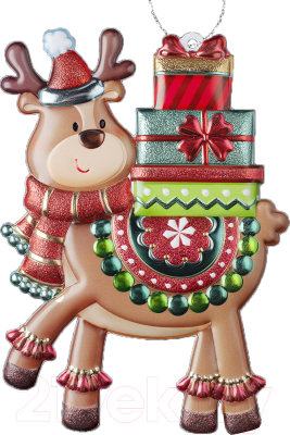 Елочная игрушка Erich Krause Decor Олень с подарками / 49587 - фото