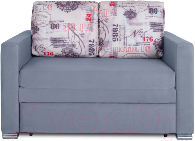 Диван KRONES Афродита выкатной 195x100 (велюр серый/рисунок)