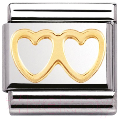 Звено для браслета NominatioN Двойное сердце 030116/03 - фото
