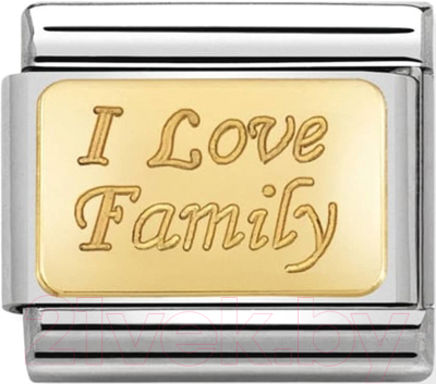 Звено для браслета NominatioN Я люблю семью 030121/33 - фото