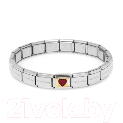 Звено для браслета NominatioN Красное Сердце 030206/33