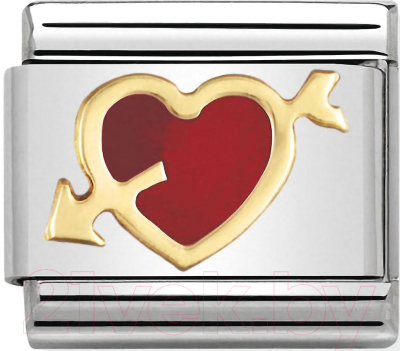 Звено для браслета NominatioN Красное Сердце со стрелой 030207/12 - фото