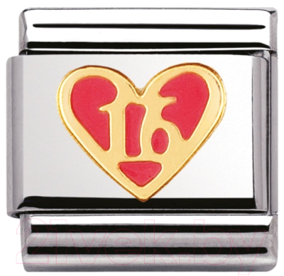 Звено для браслета NominatioN Розовое сердце и 16 030207/44 - фото