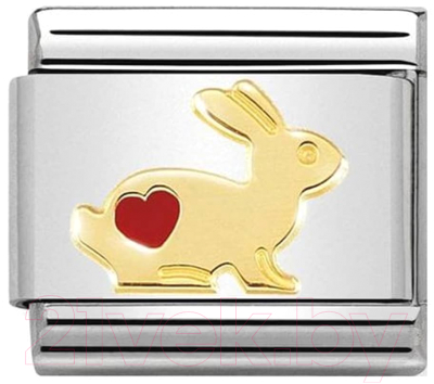 Звено для браслета NominatioN Заяц с сердцем 030272/46 - фото