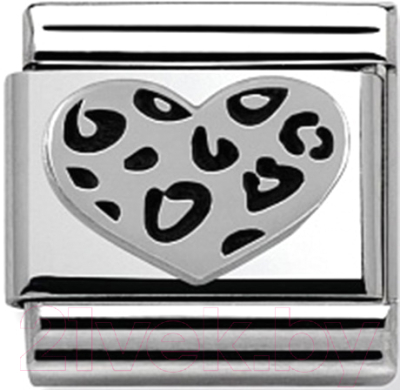 Звено для браслета NominatioN Сердце леопард 330101/05 - фото