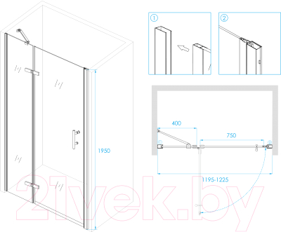 Душевая дверь RGW PA-07 B / 41080712-84L